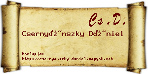 Csernyánszky Dániel névjegykártya