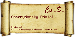 Csernyánszky Dániel névjegykártya