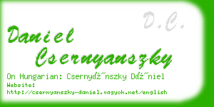 daniel csernyanszky business card